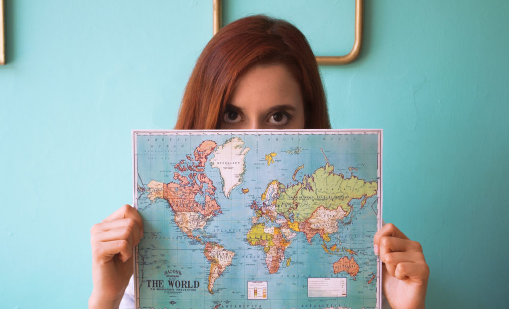 World map photo