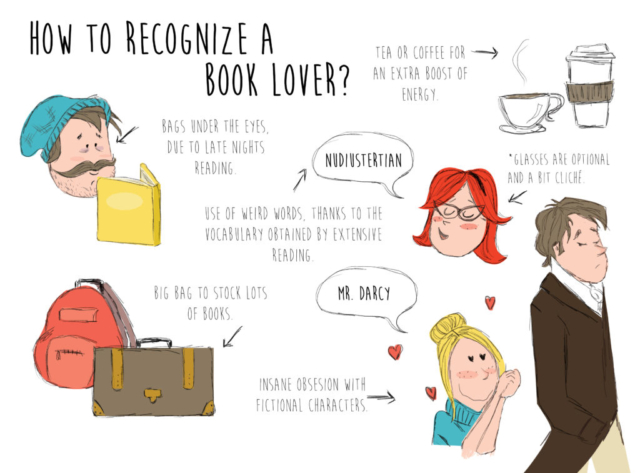 book lover illustration
