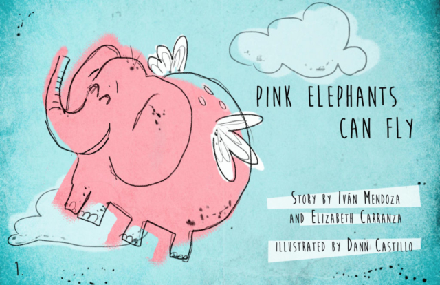 pink elephant illustration