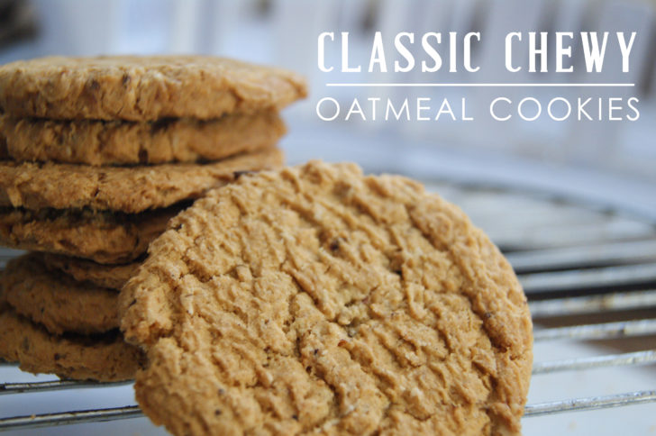 Classic chewy oatmeal cookies recipe